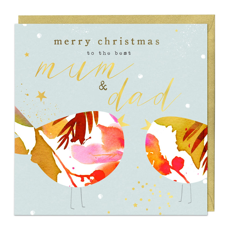 Christmas Card - Z011 - To The Best Mum & Dad Christmas Card - To The Best Mum & Dad Christmas Card - Whistlefish