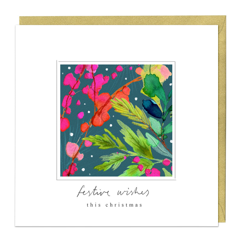 Christmas Card - Z025 - Harmonious Florals Christmas Card - Harmonious Florals Christmas Card - Whistlefish