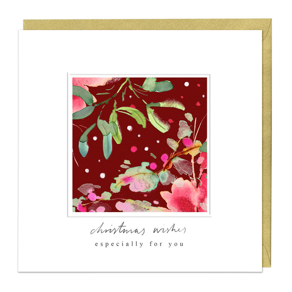 Christmas Card - Z029 - Floral Wishes Christmas Card - Floral Wishes Christmas Card - Whistlefish