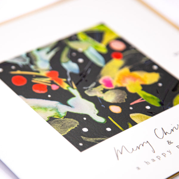 Christmas Card - Z030 - Midnight Florals Christmas Card - Midnight Florals Christmas Card - Whistlefish