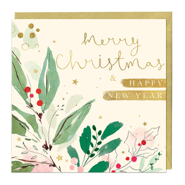 Christmas Card - Z034 - New Year Blooms Christmas Card - New Year Blooms Christmas Card - Whistlefish