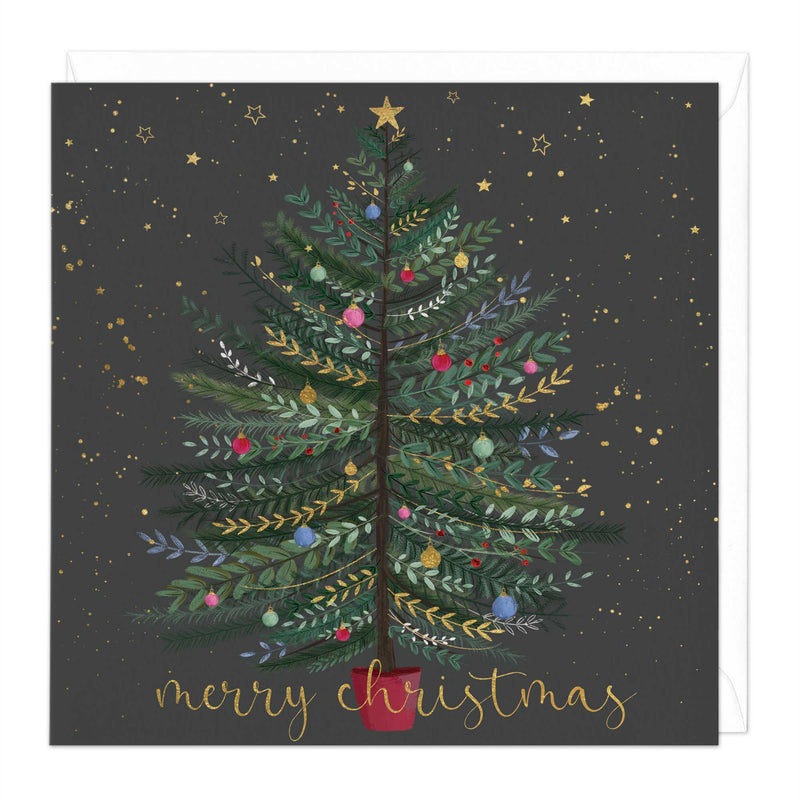 Christmas Card - Z073 - Sparkling Conifer Christmas Card - Sparkling Conifer Christmas Card - Whistlefish