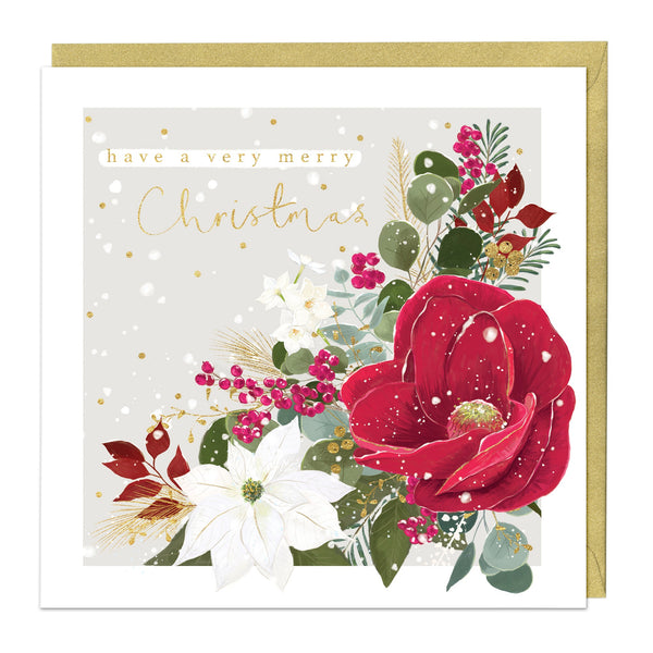 Christmas Card - Z084 - Winter Flowers Christmas Card - Winter Flowers Christmas Card - Whistlefish