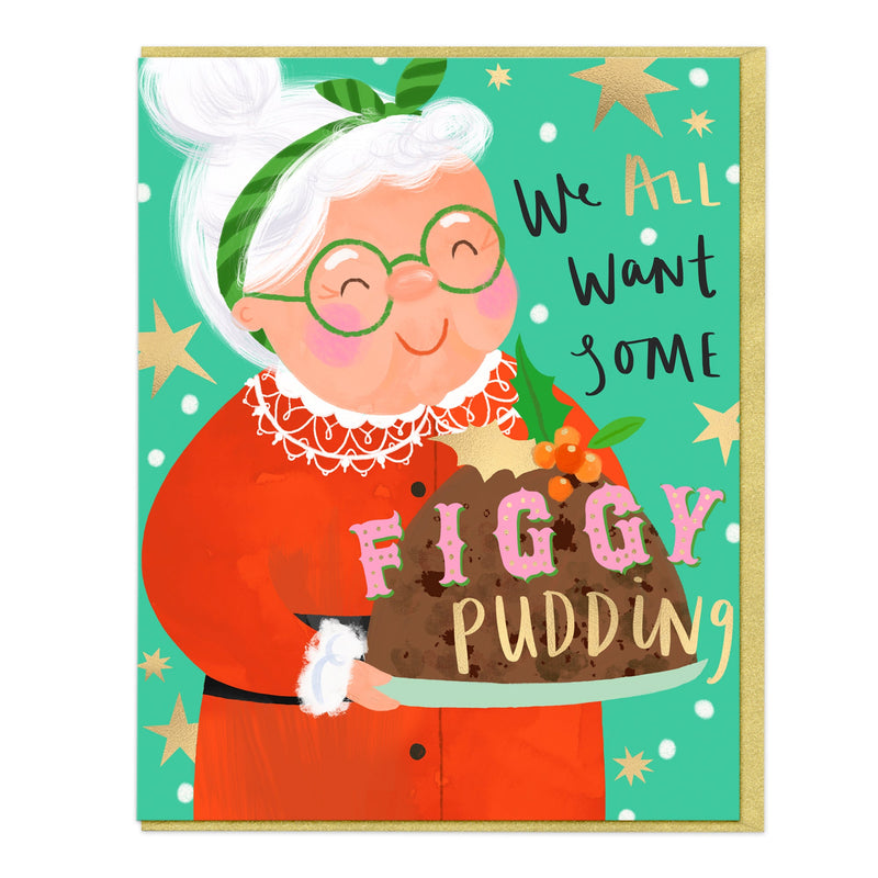 Christmas Card - Z090 - Figgy Pudding Christmas Card - Figgy Pudding Christmas Card - Whistlefish