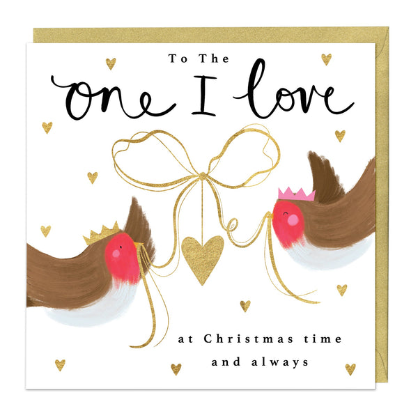 Christmas Card - Z103 - To The One I Love Christmas Card - To The One I Love Robin Christmas Card - Whistlefish