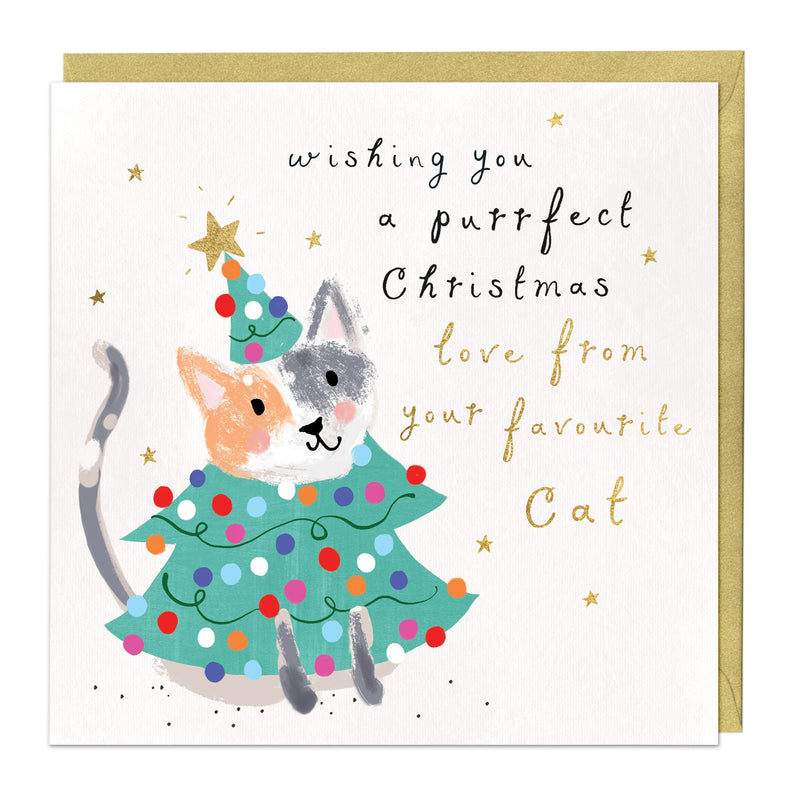 Christmas Card - Z116 - Purrfect Christmas Card - Purrfect Christmas Card - Whistlefish