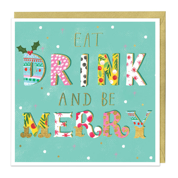 Christmas Card - Z118 - Drink & Be Merry Christmas Card - Drink & Be Merry Christmas Card - Whistlefish