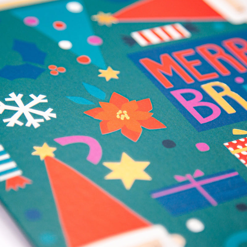 Christmas Card - Z120 - Merry & Bright Christmas Card - Merry & Bright Christmas Card - Whistlefish