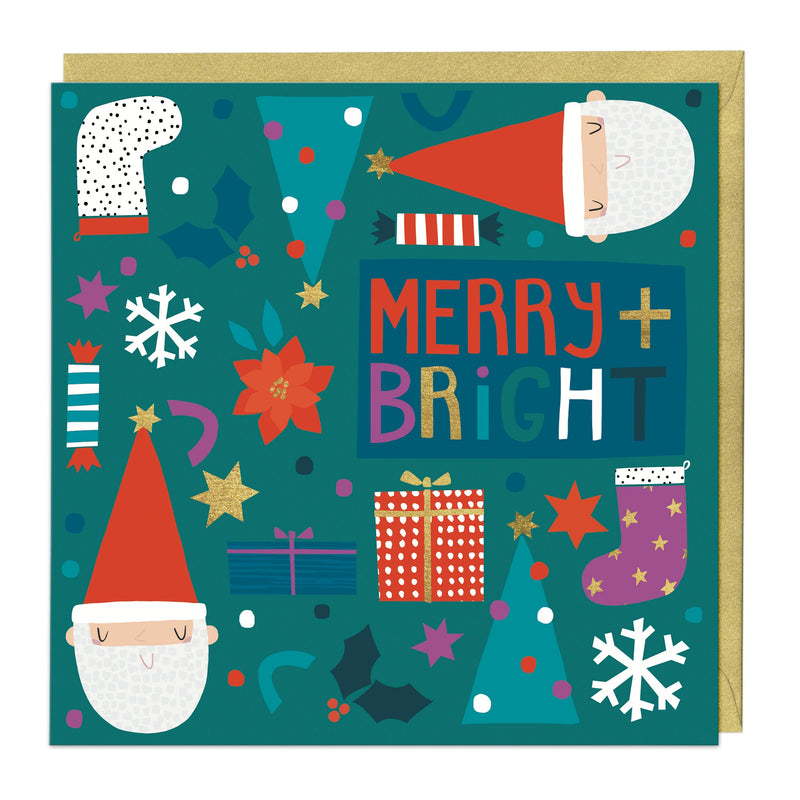 Christmas Card - Z120 - Merry & Bright Christmas Card - Merry & Bright Christmas Card - Whistlefish