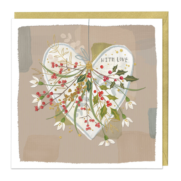 Christmas Card - Z134 - Heart & Berries Christmas Card - Heart & Berries Christmas Card - Whistlefish