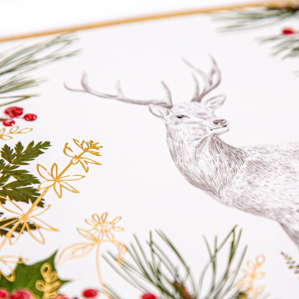 Christmas Card - Z136 - Stag & Berries Christmas Card - Stag & Berries Christmas Card - Whistlefish