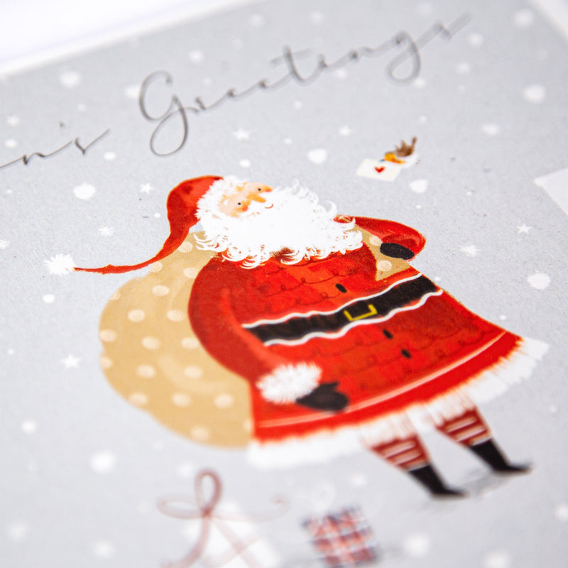 Christmas Card - Z144 - Santa Greetings Christmas Card - Santa Greetings Christmas Card - Whistlefish