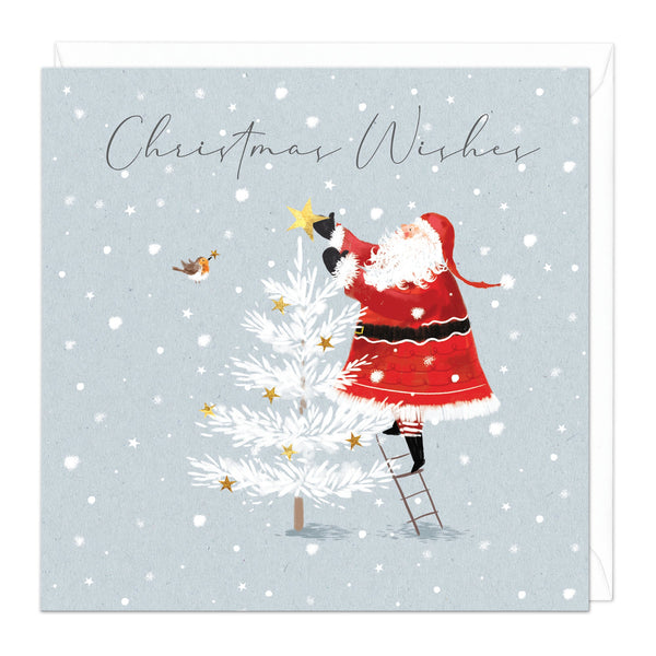 Christmas Card - Z146 - Santa's Star Christmas Card - Santa Christmas Wishes Card - Whistlefish