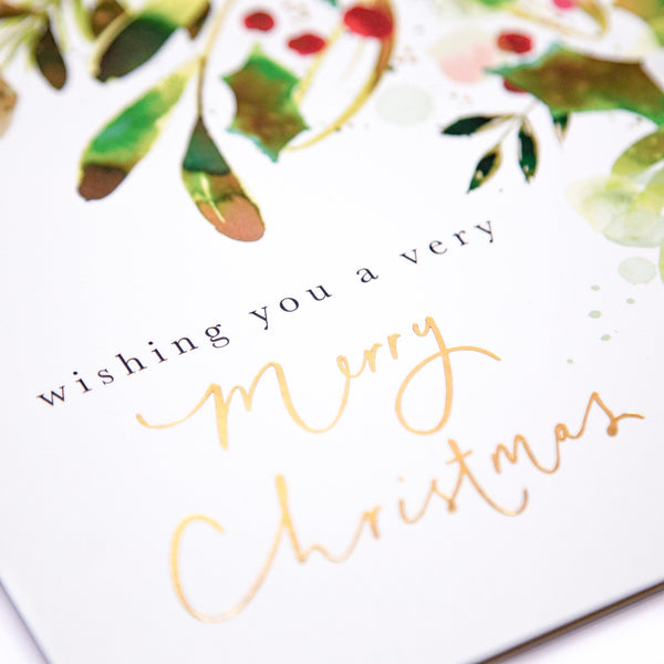 Christmas Card - Z150 - Mistletoe & Merry Christmas Card - Mistletoe & Merry Christmas Card - Whistlefish