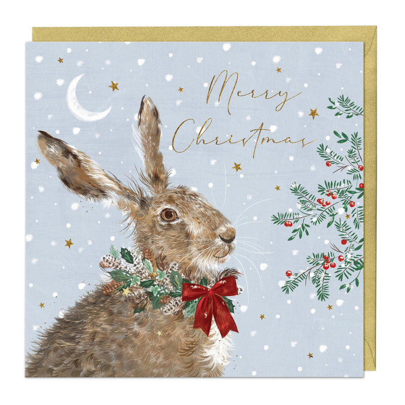 Christmas Card - Z161 - Festive Friends, Hare Christmas Card - Festive Friends, Hare Christmas Card - Whistlefish