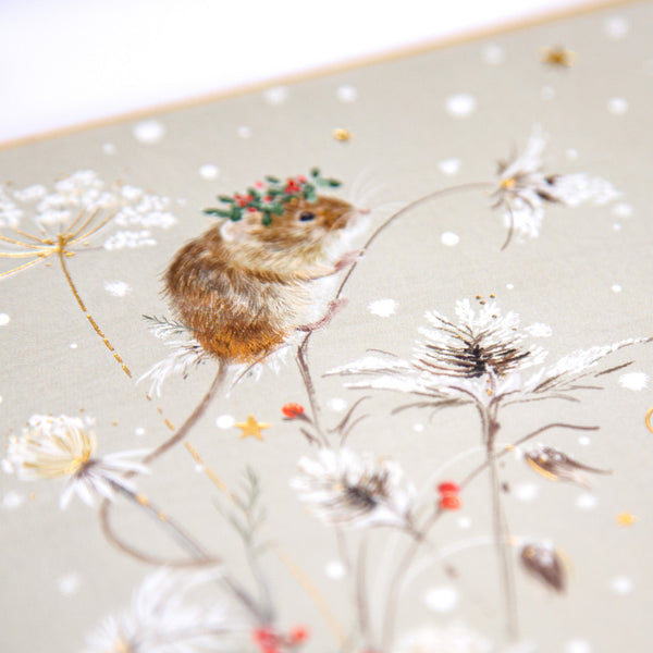 Christmas Card - Z166 - Festive Friends, Dormouse Christmas Card - Festive Friends, Dormouse Christmas Card - Whistlefish