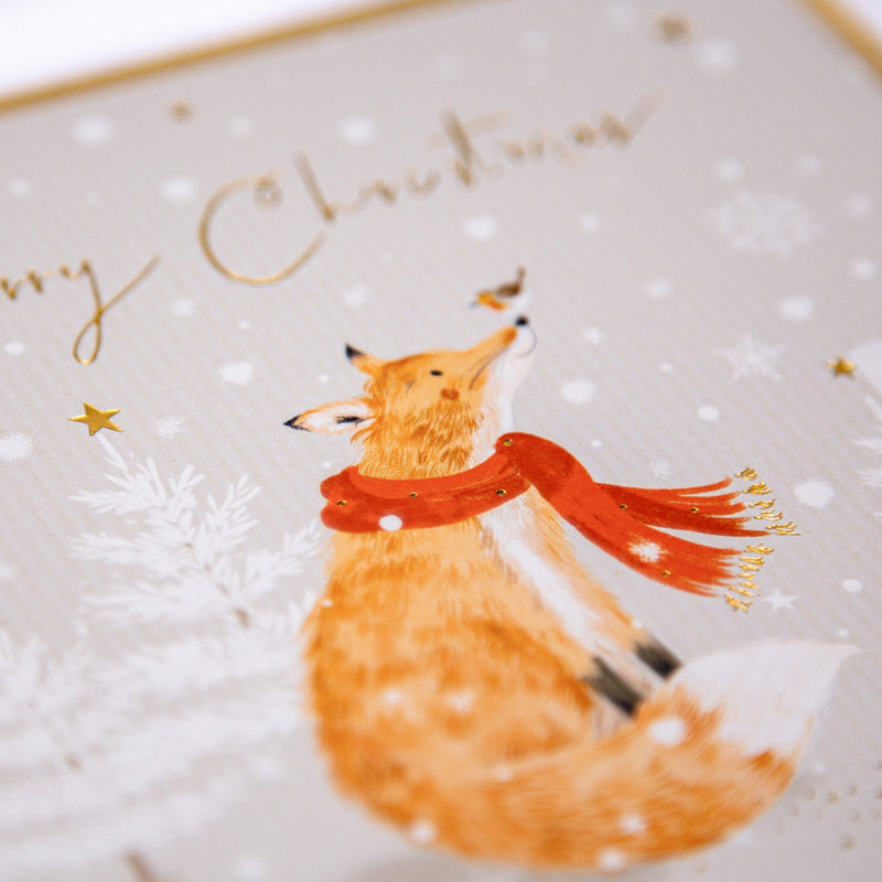 Christmas Card - Z167 - Festive Friends, Fox Christmas Card - Festive Friends, Fox Christmas Card - Whistlefish