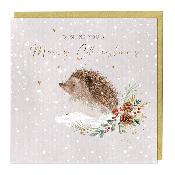 Christmas Card - Z170 - Festive Friends, Hedgehog Christmas Card - Festive Friends, Hedgehog Christmas Card - Whistlefish