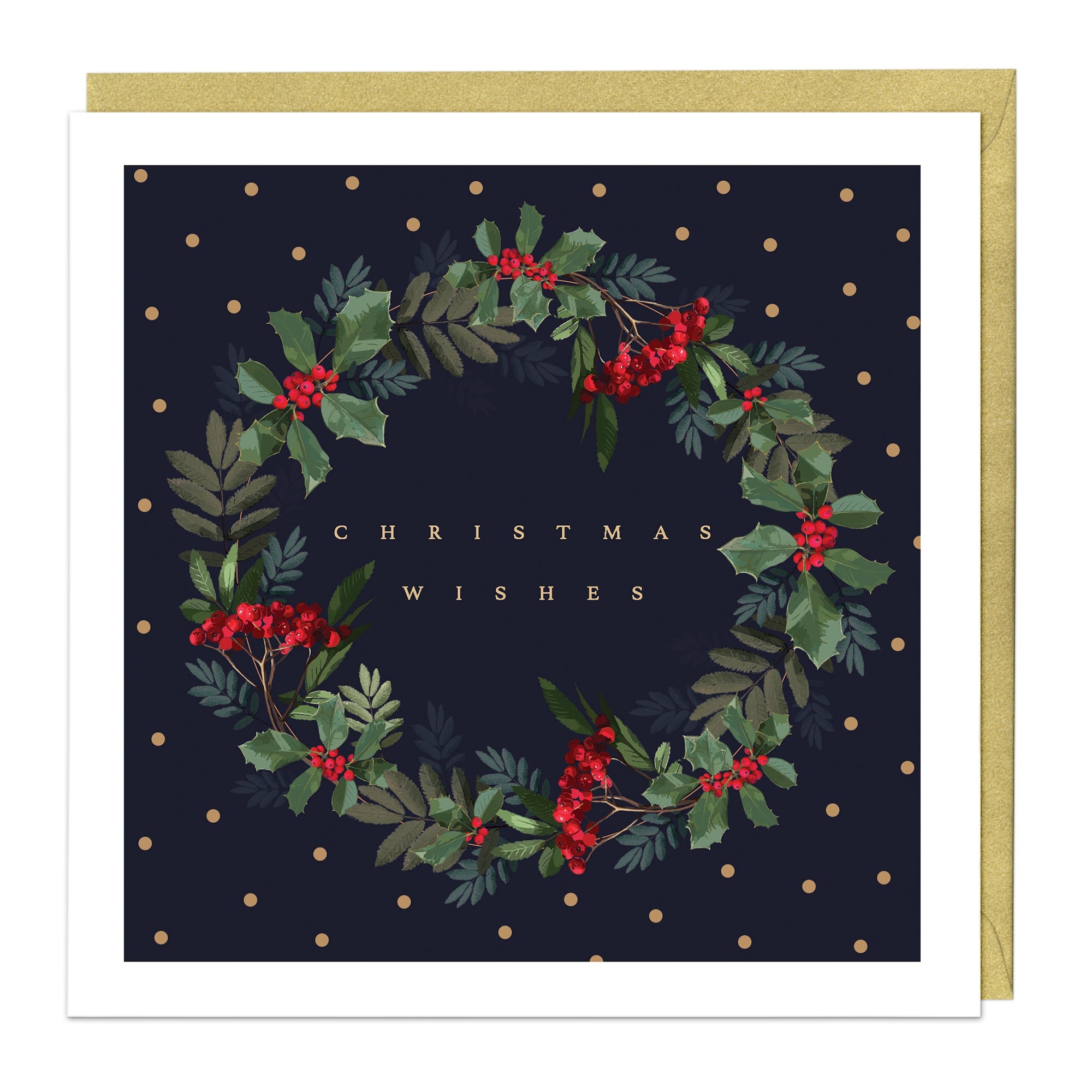 Wreath & Wishes Christmas Card - Whistlefish