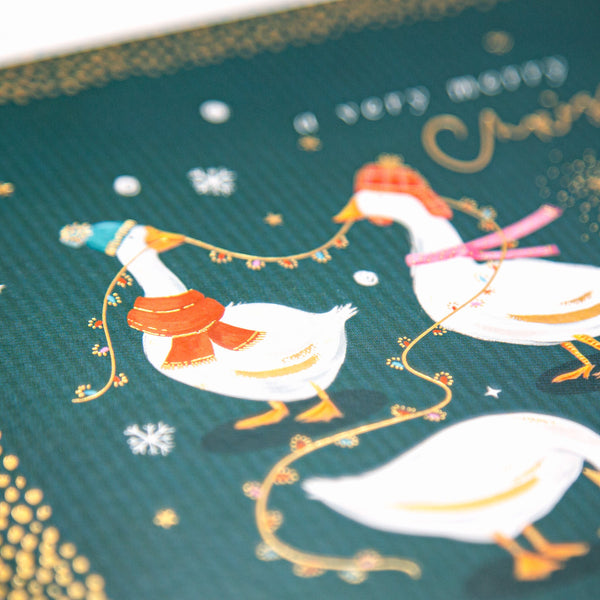 Christmas Card - Z175 - Very Merry Geese Christmas Card - Very Merry Christmas Card - Whistlefish