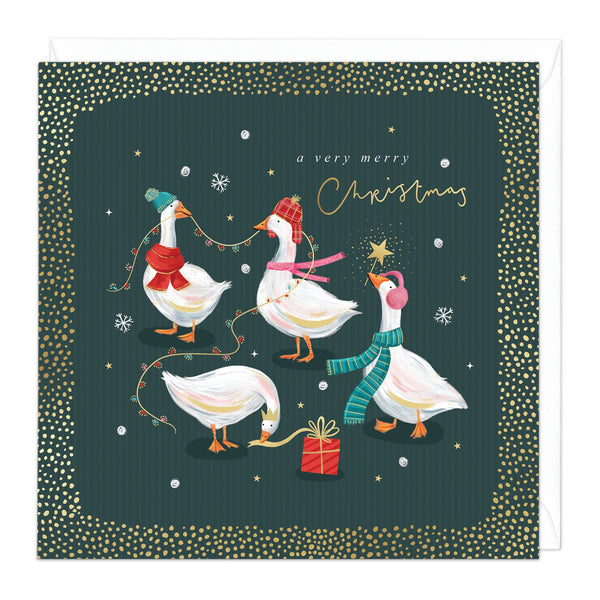 Christmas Card - Z175 - Very Merry Geese Christmas Card - Very Merry Christmas Card - Whistlefish