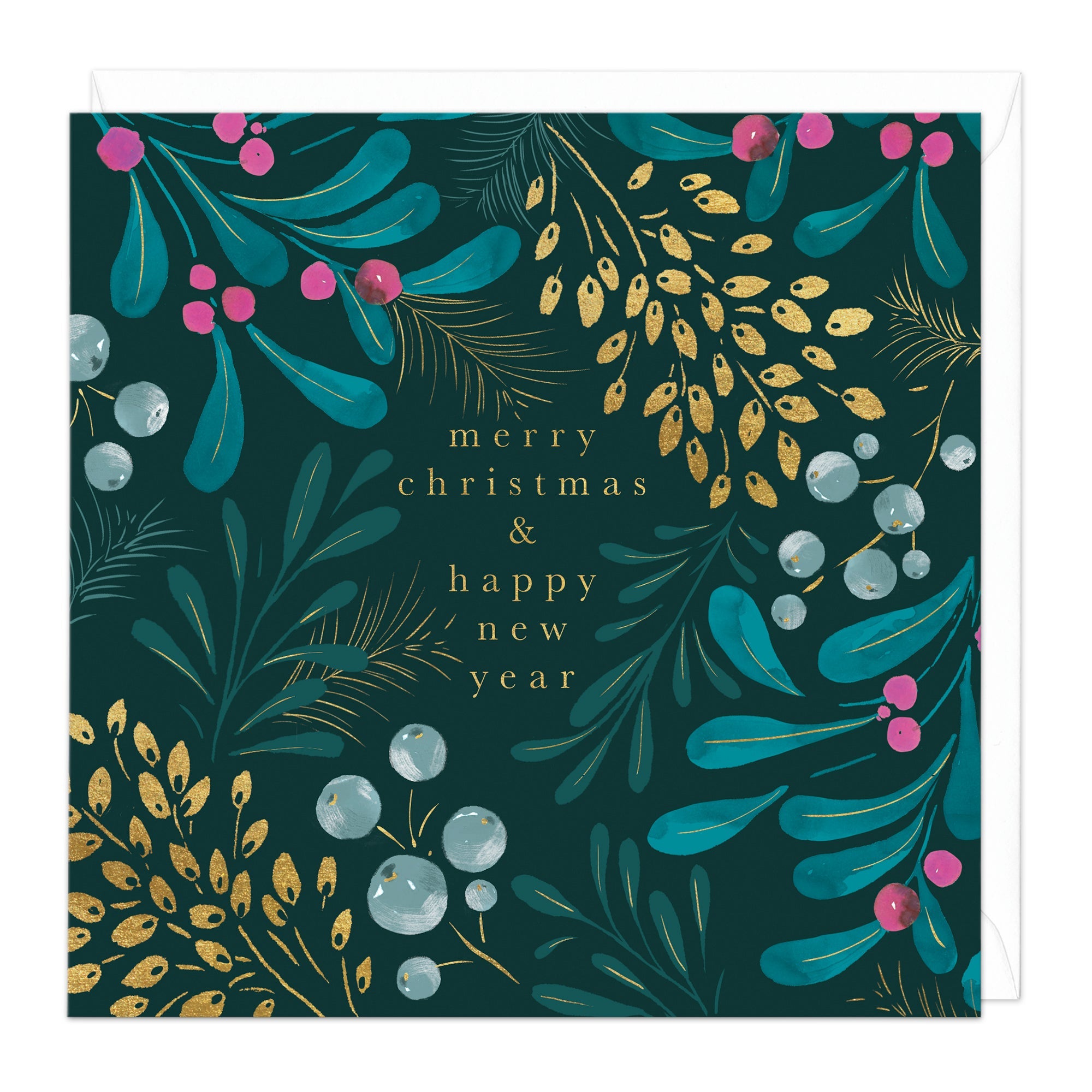 Midnight Floral Christmas Card - Whistlefish