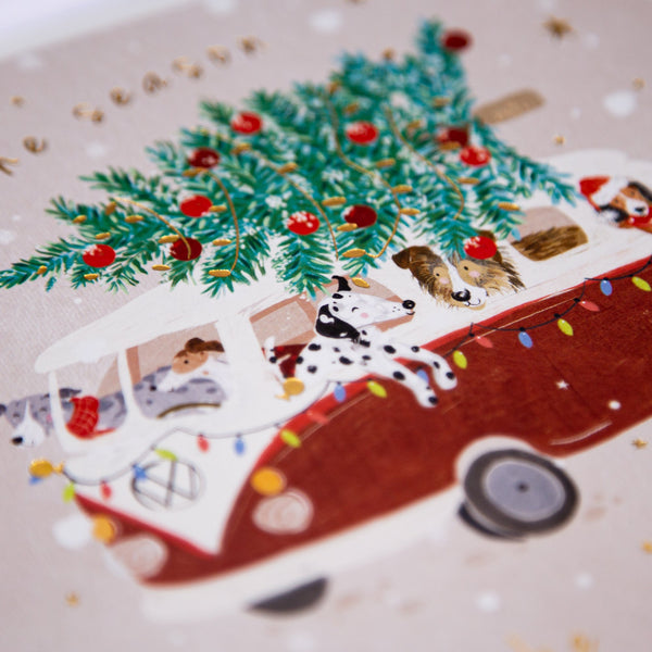 Christmas Card - Z187 - To Be Jolly Red Camper Christmas Card - To Be Jolly Red Camper Christmas Card - Whistlefish