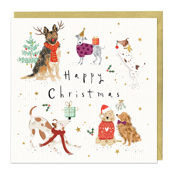 Christmas Card - Z196 - Warm Up Pups Christmas Card - Warm Pups Christmas Card - Whistlefish