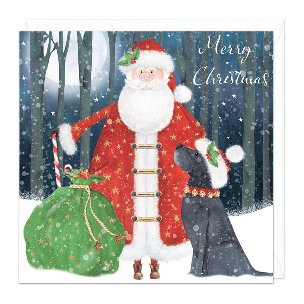 Christmas Card - Z226 - Santa & His Best Friend Christmas Card - Sanat & His Best Friend Christmas Card - Whistlefish