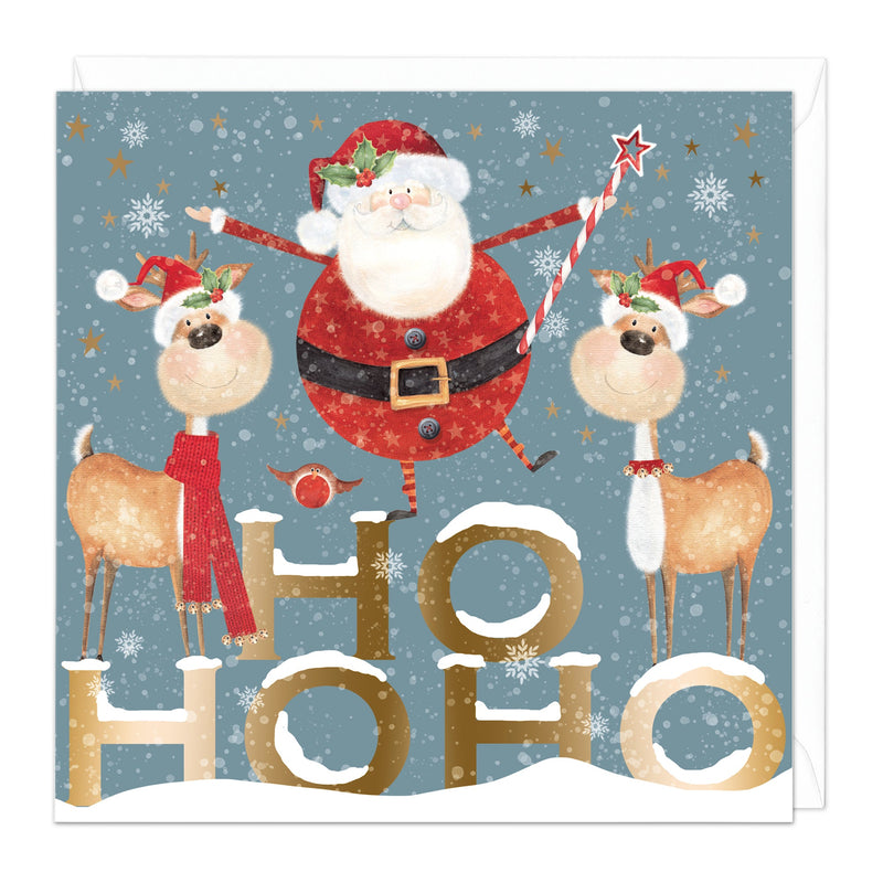 Christmas Card - Z228 - Ho, Ho, Ho, Santa Christmas Card - Ho Ho Ho Christmas Card - Whistlefish