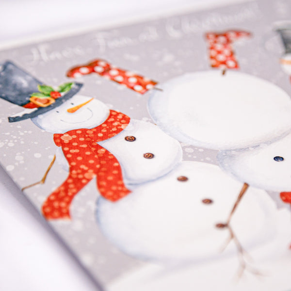 Christmas Card - Z232 - frolicking Snowmen Christmas Card - Have Fun Snowmen Christmas Card - Whistlefish