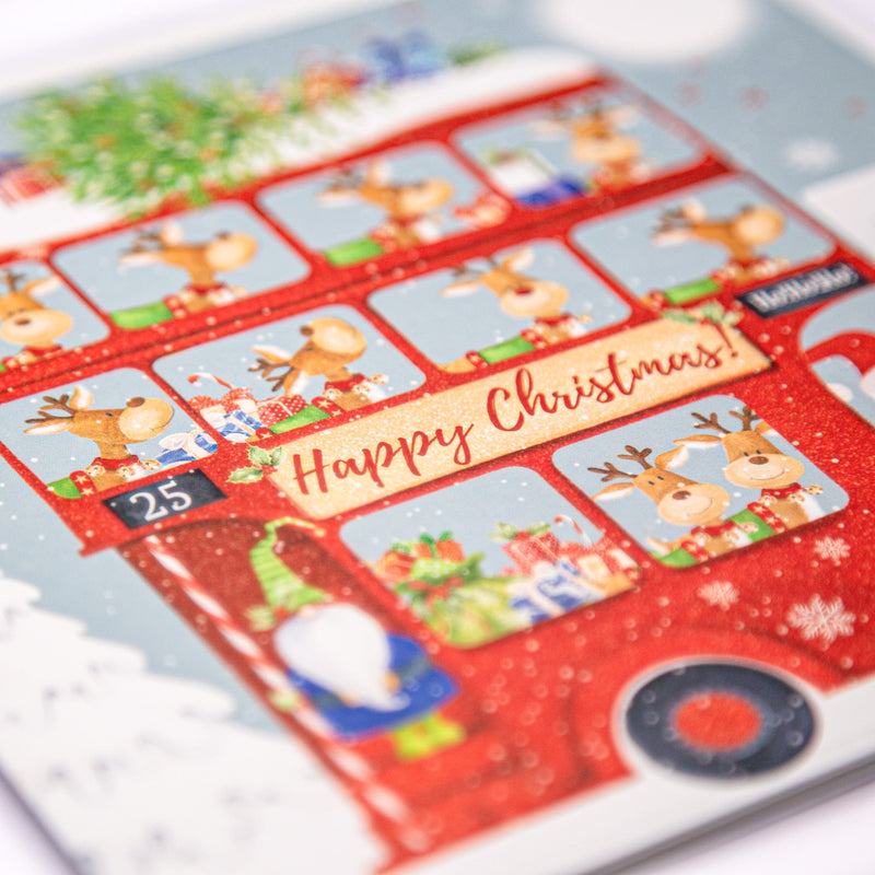 Christmas Card - Z238 - Santa's Bus Christmas Card - Santa's Bus Christmas Card - Whistlefish