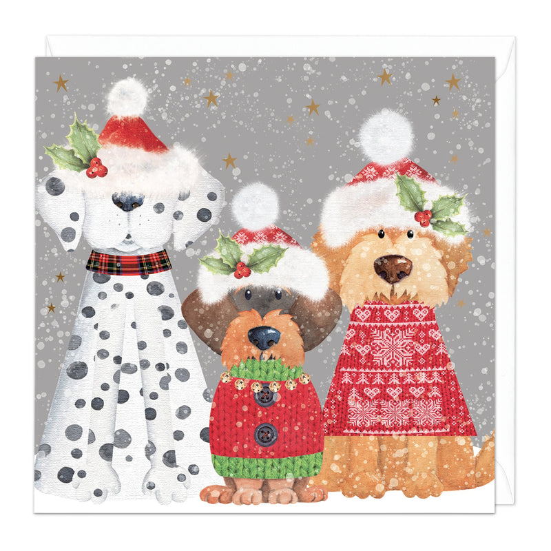 Christmas Card - Z242 - Three Wise Dogs Christmas Card - Three Wise Dogs Christmas Card - Whistlefish