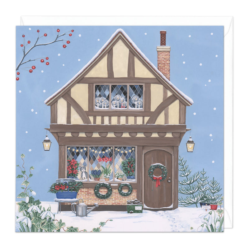 Christmas Card - Z250 - Cute House Christmas Card - Cute House Christmas Card - Whistlefish