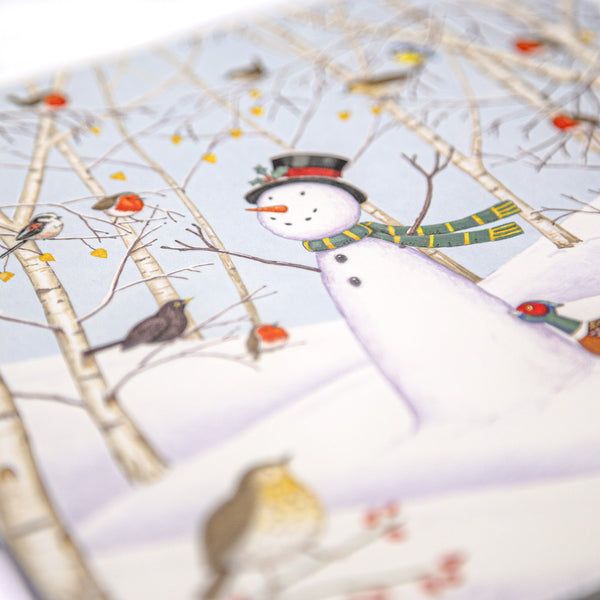 Christmas Card - Z253 - Snowman & Birds Christmas Card - Snowman & Birds Christmas Card - Whistlefish