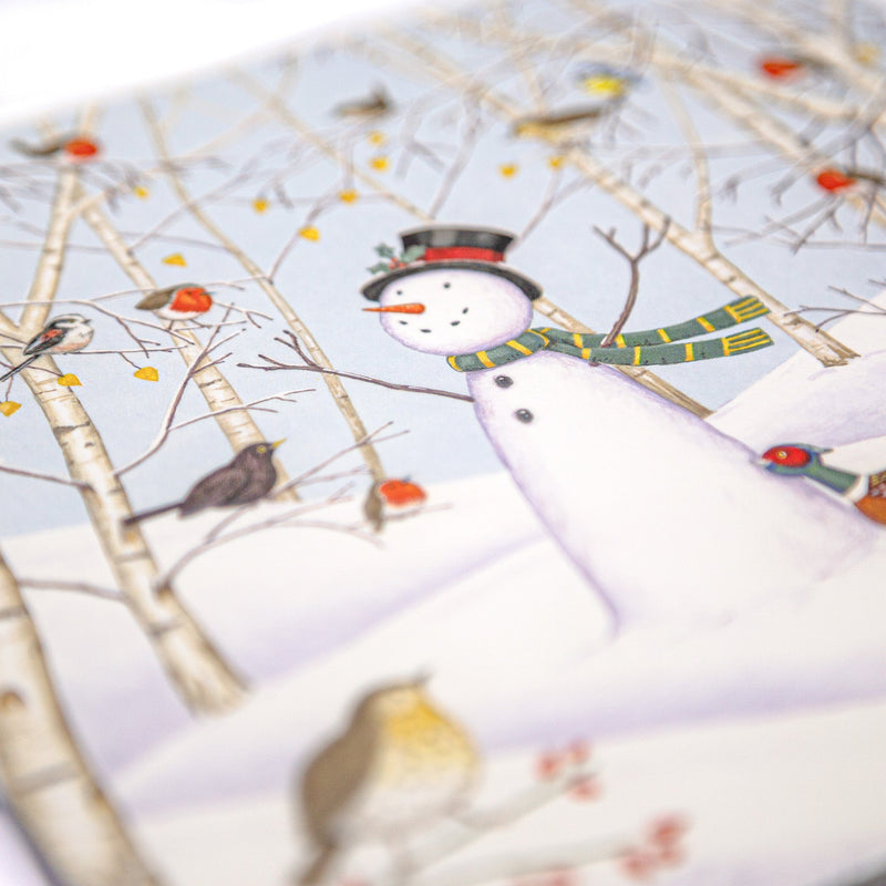 Christmas Card - Z253 - Snowman & Birds Christmas Card - Snowman & Birds Christmas Card - Whistlefish