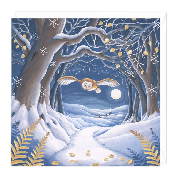 Christmas Card - Z257 - Winters Magic Christmas Card - Owl Christmas Card - Whistlefish