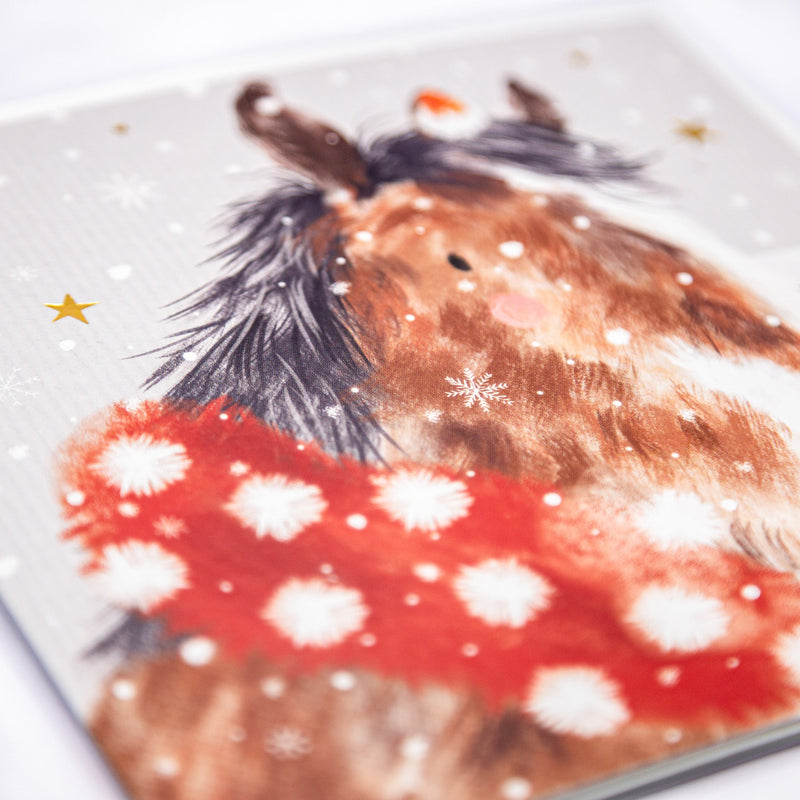 Christmas Card - Z275 - Horse & Robin Christmas Card - Christmas Horse & Robin Card - Whistlefish