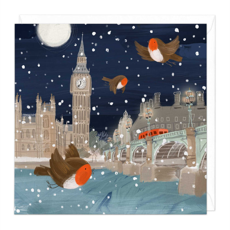 Christmas Card - Z284 - Festivities in London Christmas Card - In London Christmas Card - Whistlefish