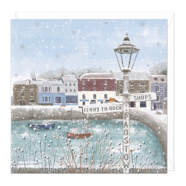 Christmas Card - Z294 - Padstow Harbour Christmas Card - Christmas Greetings from Padstow - Whistlefish