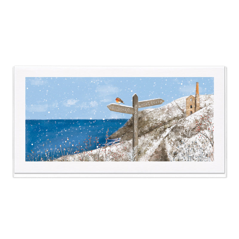 Christmas Card - Z308 - Wheal Coates Christmas Card - Cornwall Christmas Card - Whistlefish