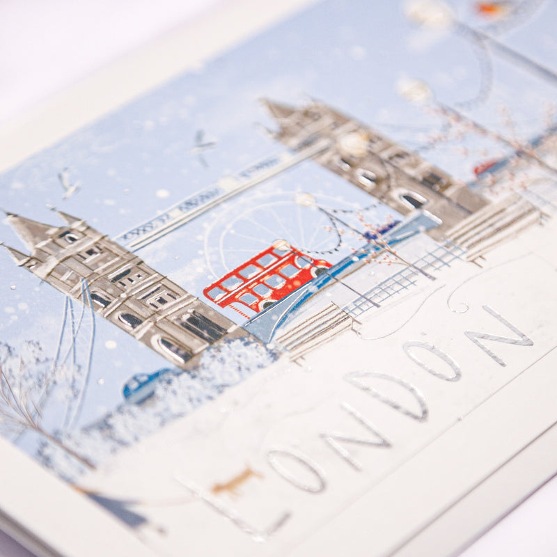 Christmas Card - Z314 - London In Winter Christmas Card - London Christmas Card - Whistlefish