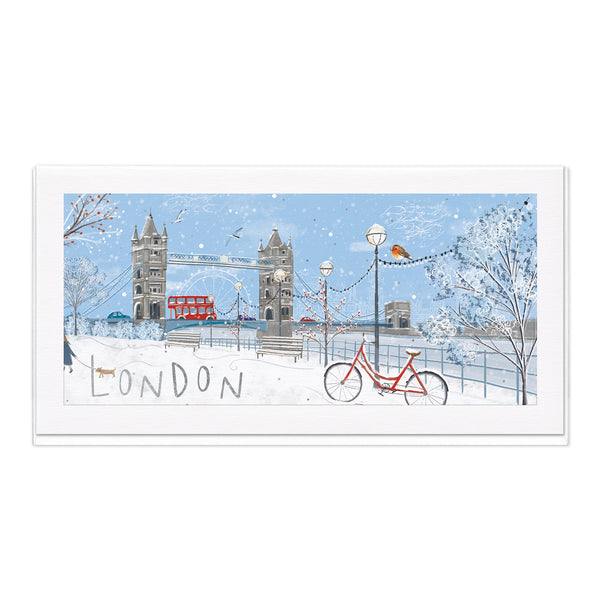 Christmas Card - Z314 - London In Winter Christmas Card - London Christmas Card - Whistlefish