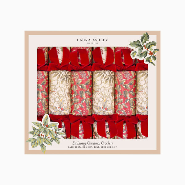Christmas Crackers-CC-LA01-FMP - 6 Red Festive Christmas Crackers-Heart & Soul