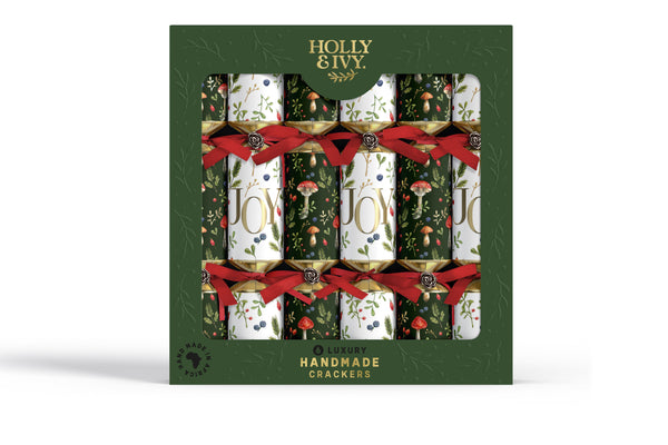 Christmas Crackers - HI24-LUX-R-5 - 6 Floral Luxury Christmas Crackers - 6 Floral Luxury Christmas Crackers - Whistlefish