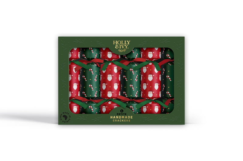 Christmas Crackers - HI24-PET-R-3 - 6 Festive Petite Christmas Crackers - 6 Festive Petite Christmas Crackers - Whistlefish