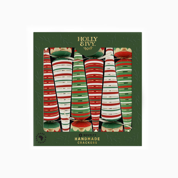 Christmas Crackers-HI25-CHAR-3 - 6 Cone Trees Christmas Crackers-Holly & Ivy