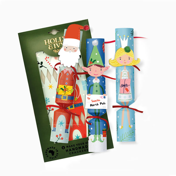 Christmas Crackers-HI25-CHAR-4 - 6 Make Your Own Christmas Crackers-Holly & Ivy
