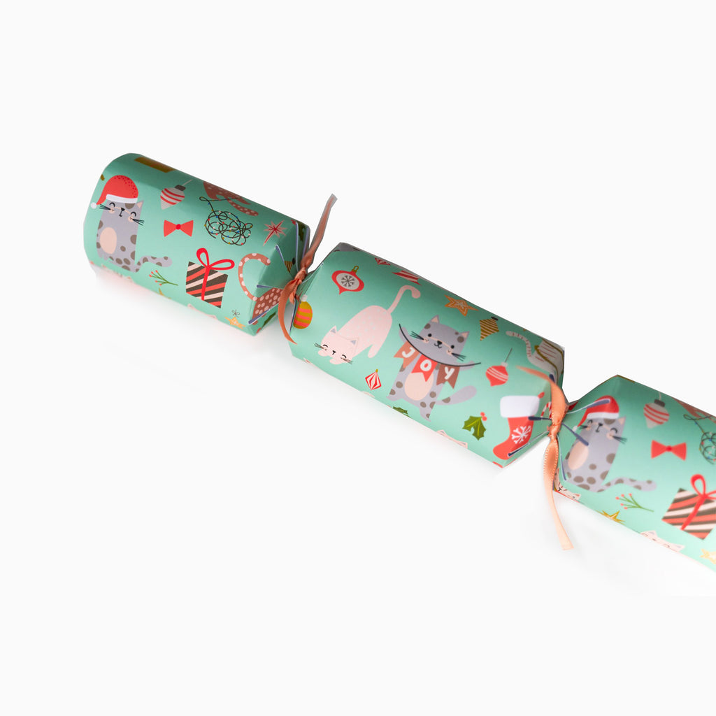 Christmas Crackers-HI25-CHAR-5 - 1 Pets Cats Christmas Crackers-Holly & Ivy