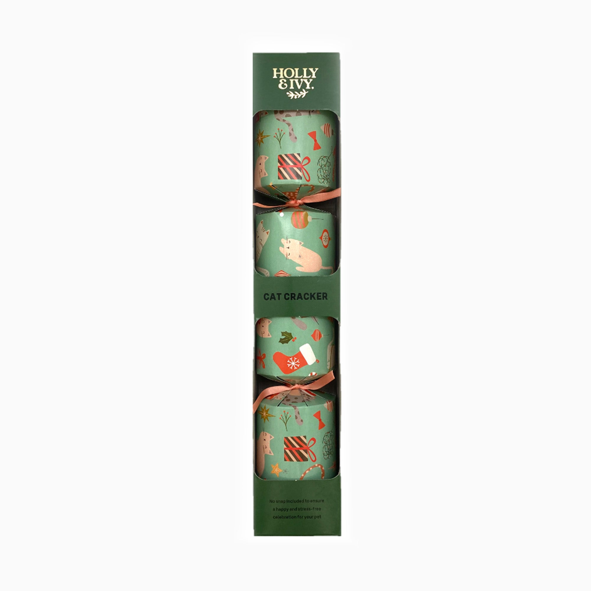 Christmas Crackers-HI25-CHAR-5 - 1 Pets Cats Christmas Crackers-Holly & Ivy